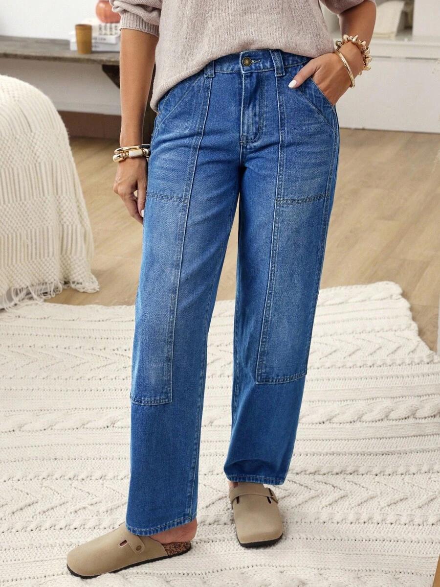 SPODNIE JEANSOWE MOM JEANS