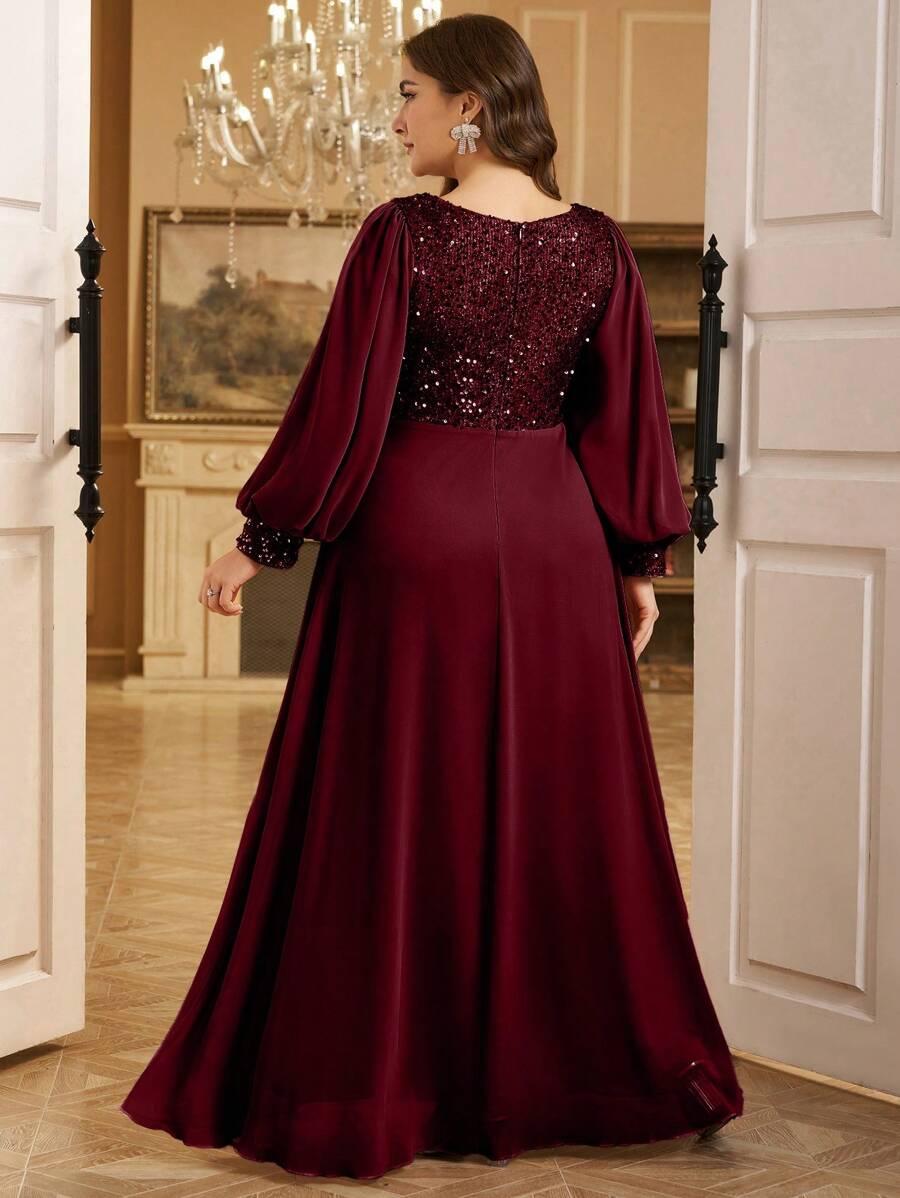 BURGUNDOWA MAXI SUKIENKA 