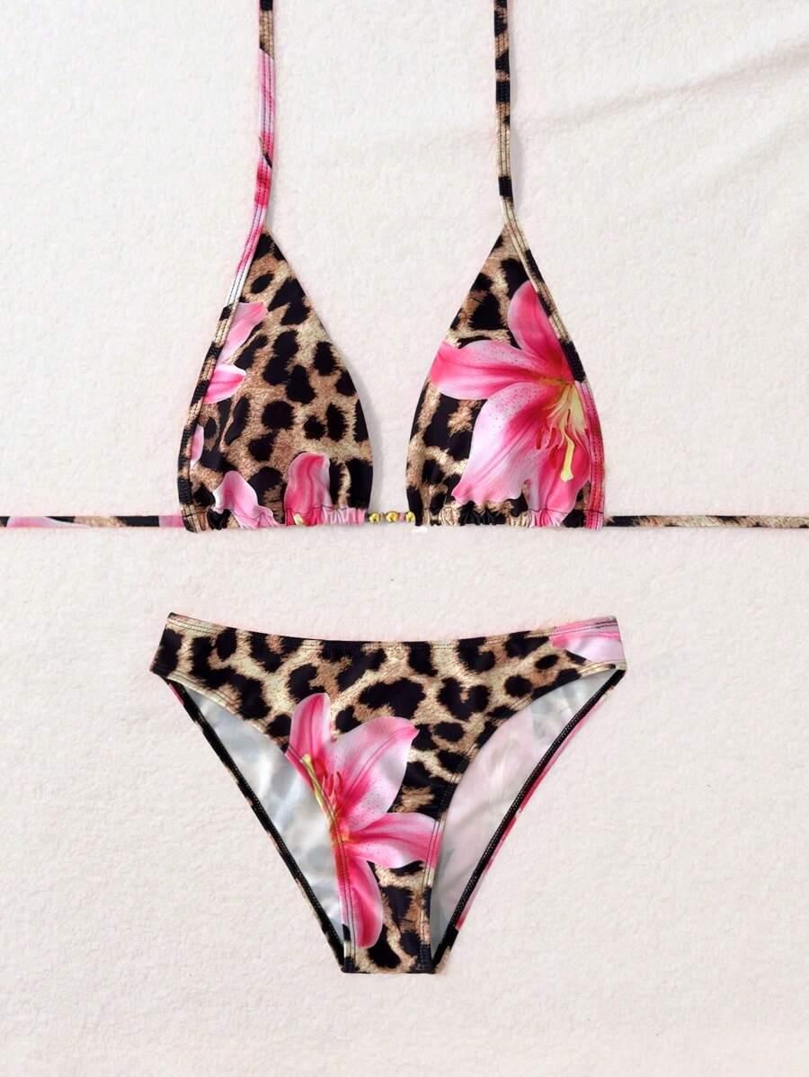DWUCZĘŚCIOWY STRÓJ KĄPIELOWY ANIMAL PRINT 
