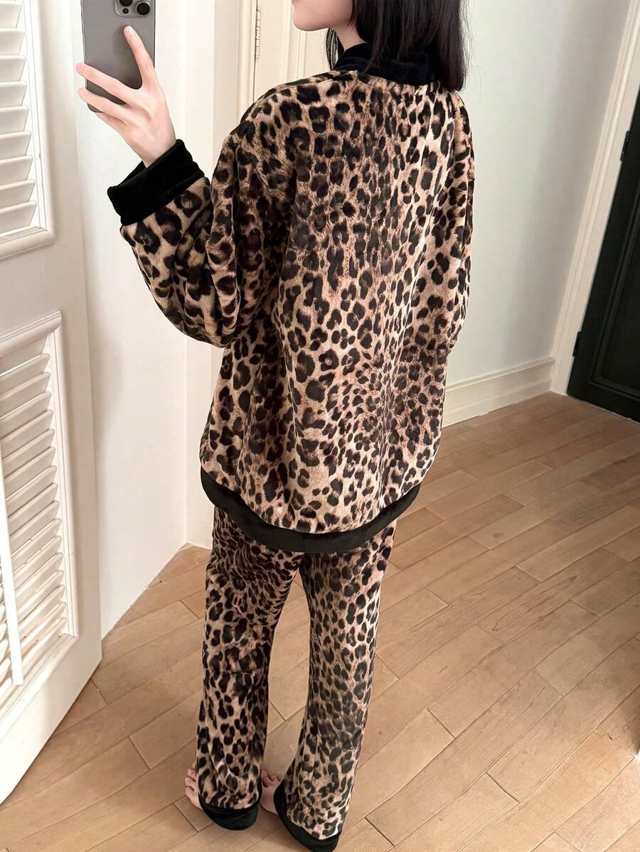 PIŻAMA KOMPLET BLUZKA SPODNIE ANIMAL PRINT 