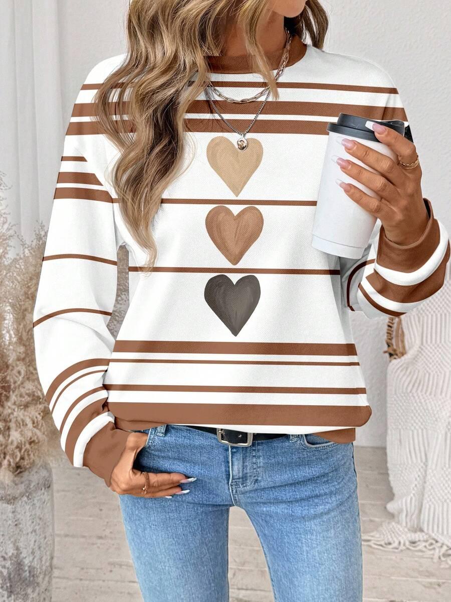 bluza paski nadruk