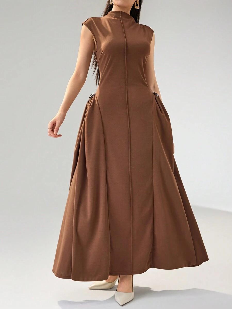 ELEGANCKA MAXI SUKIENKA NA RAMIĄCZKACH