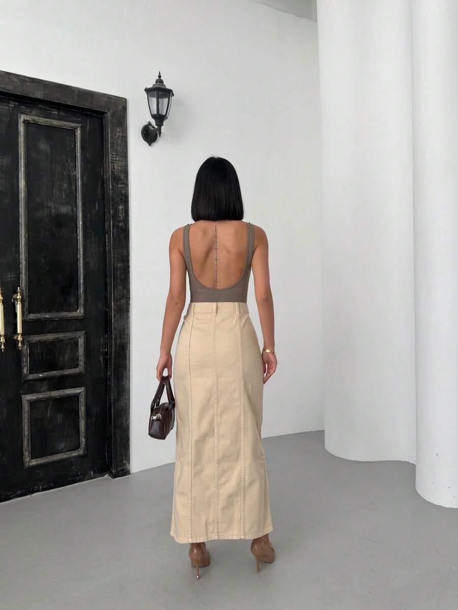 SPÓDNICA MAXI JEANS