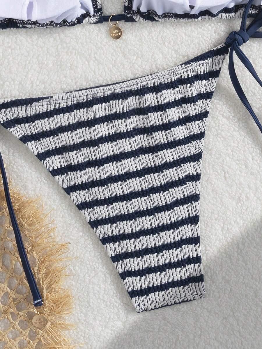 dół od bikini wzór paski