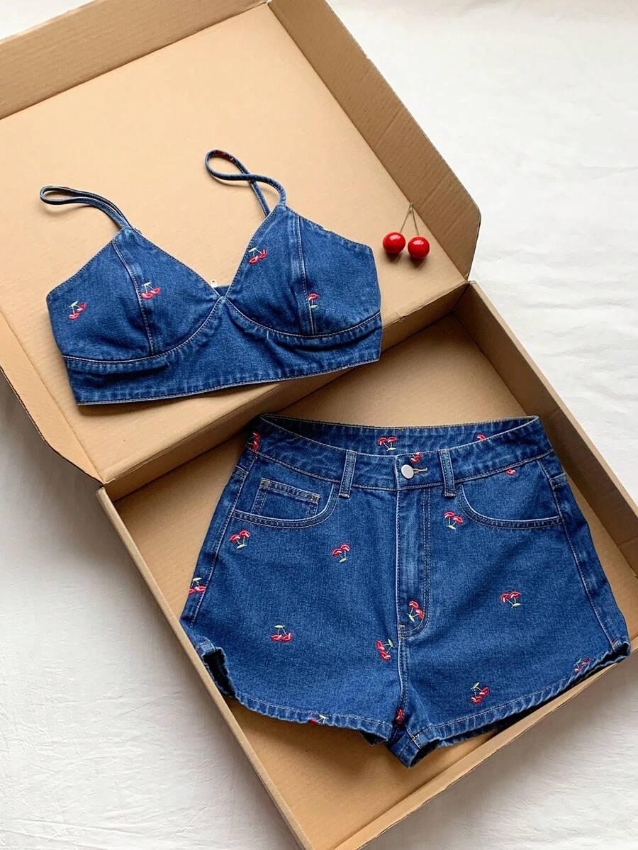 NIEBIESKI JEANSOWY TOP 