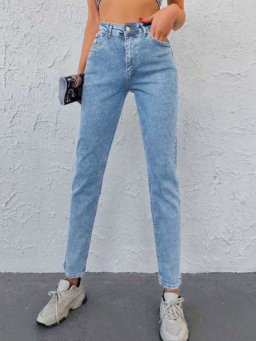 NIEBIESKIE SKINNY JEANS