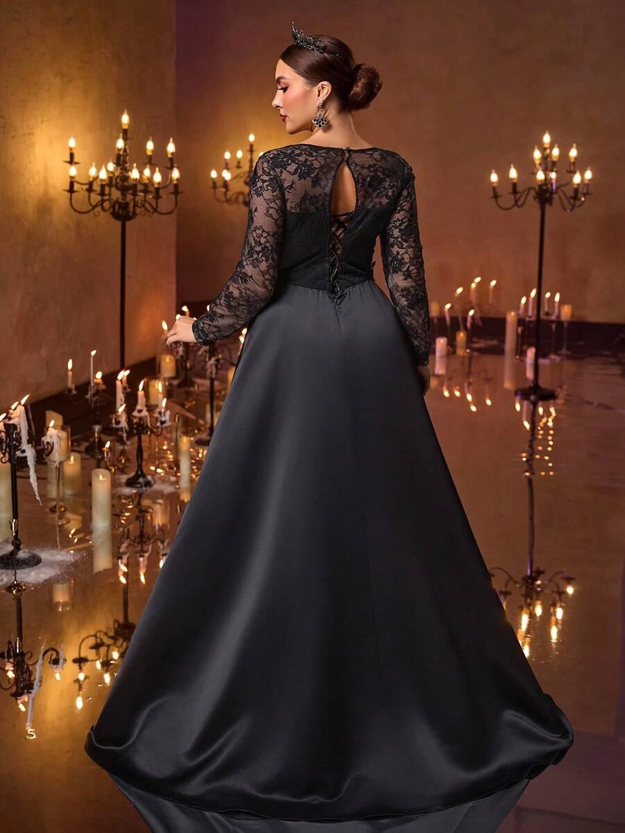 CZARNA MAXI SUKIENKA
