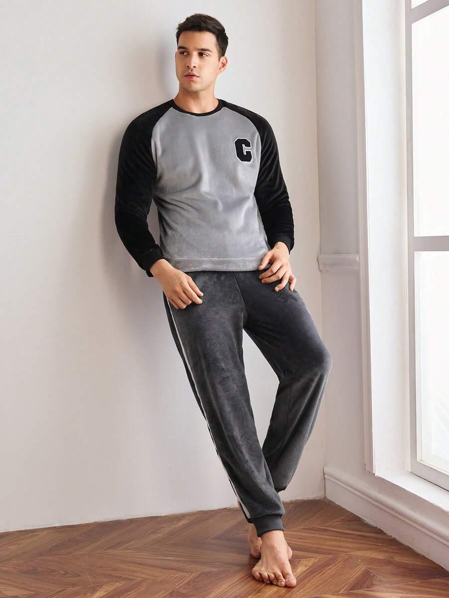 bluza okrągły dekolt kontrast