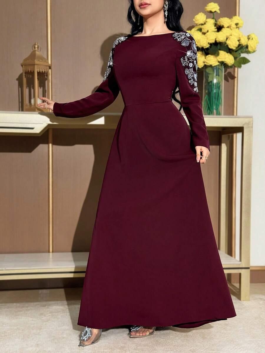 CZERWONA MAXI SUKIENKA