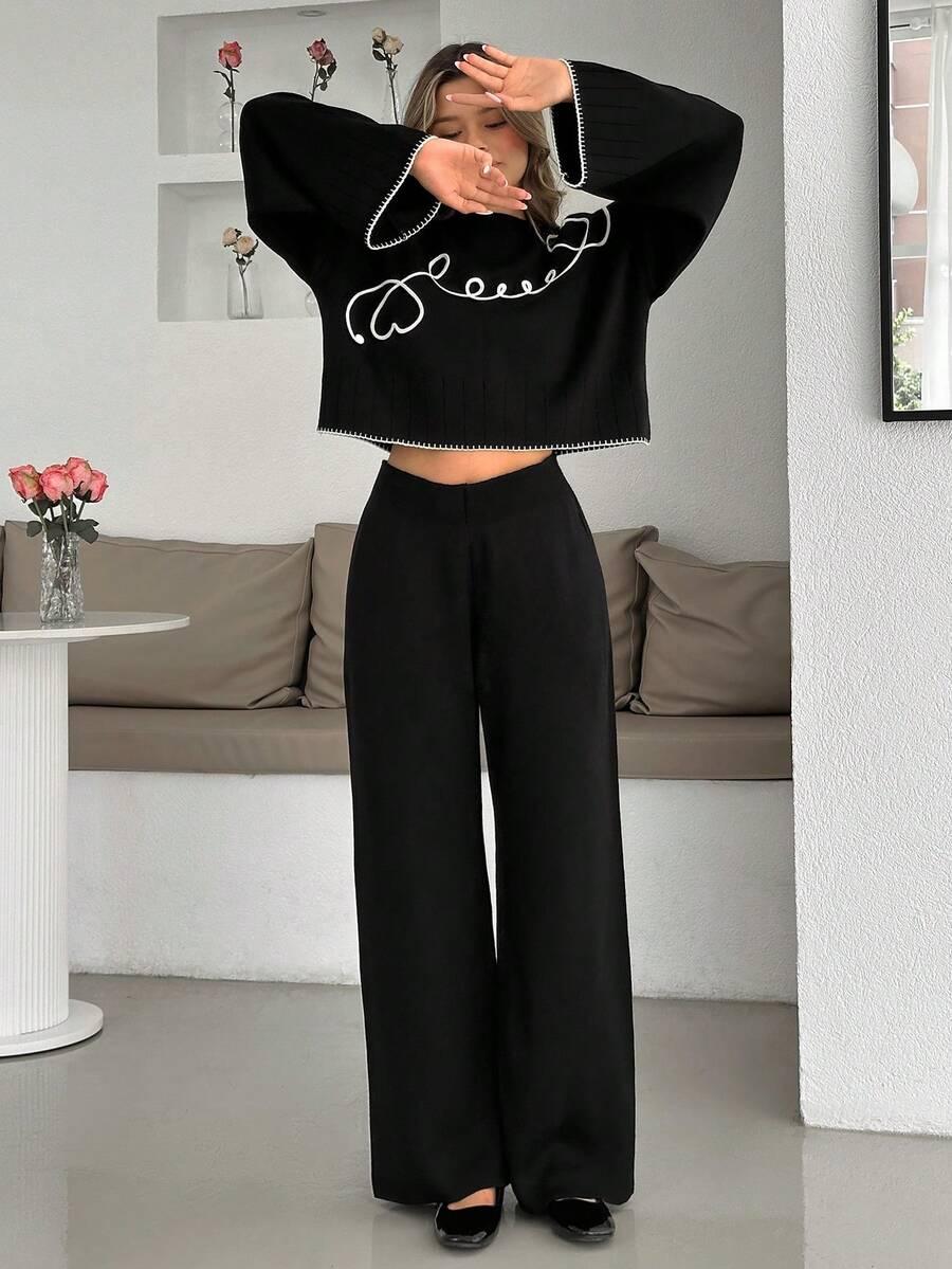 sweter spodnie komplet