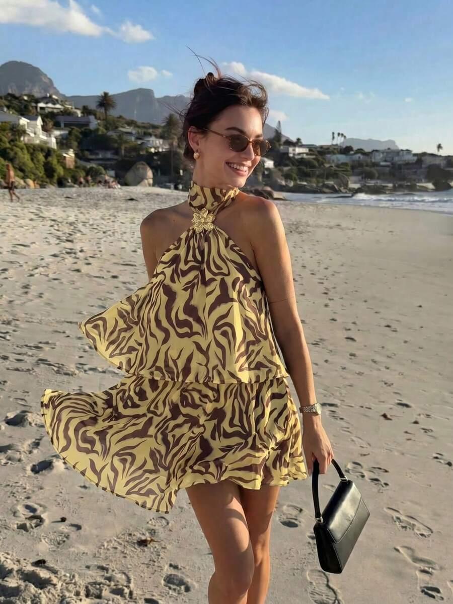 mini sukienka animal print