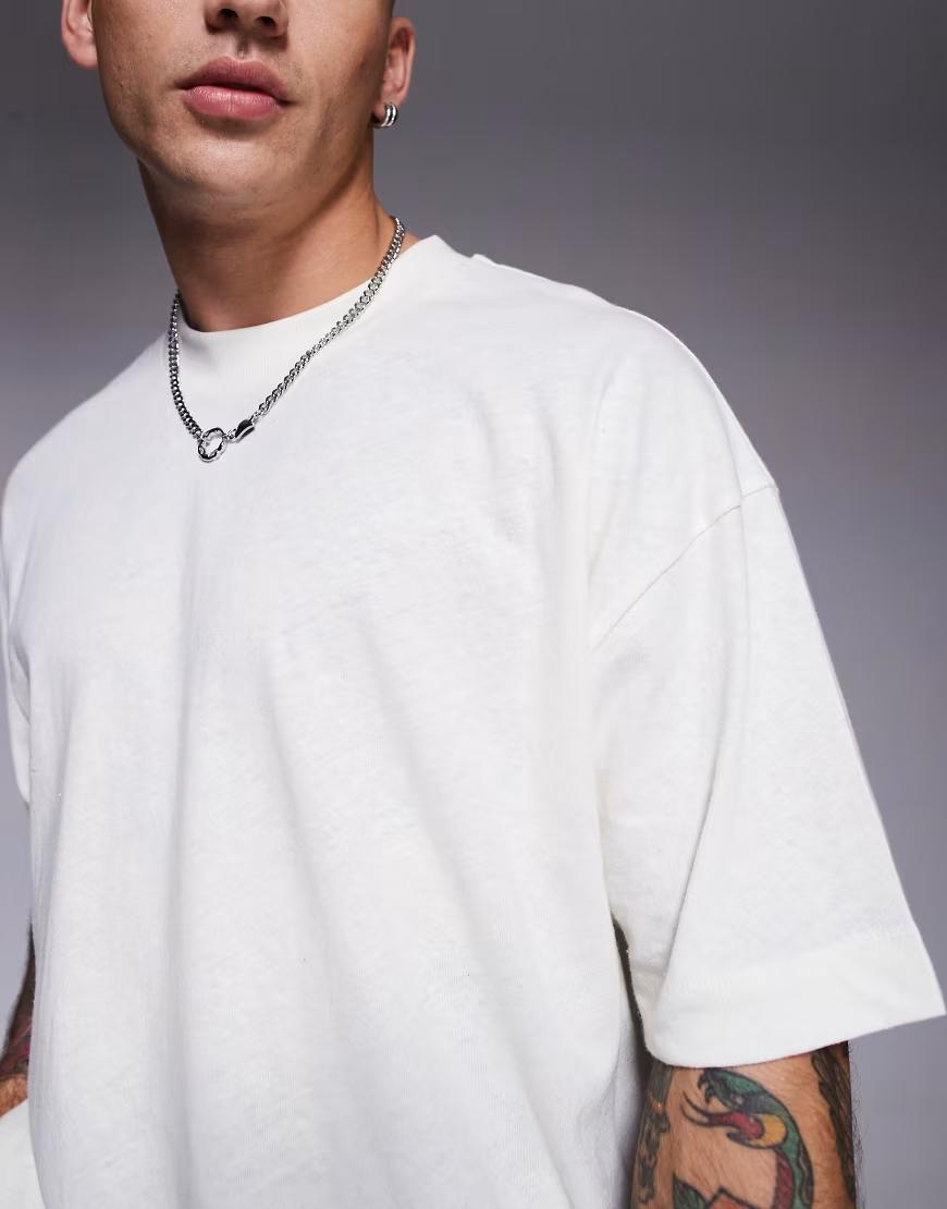 KREMOWY T-SHIRT BASIC