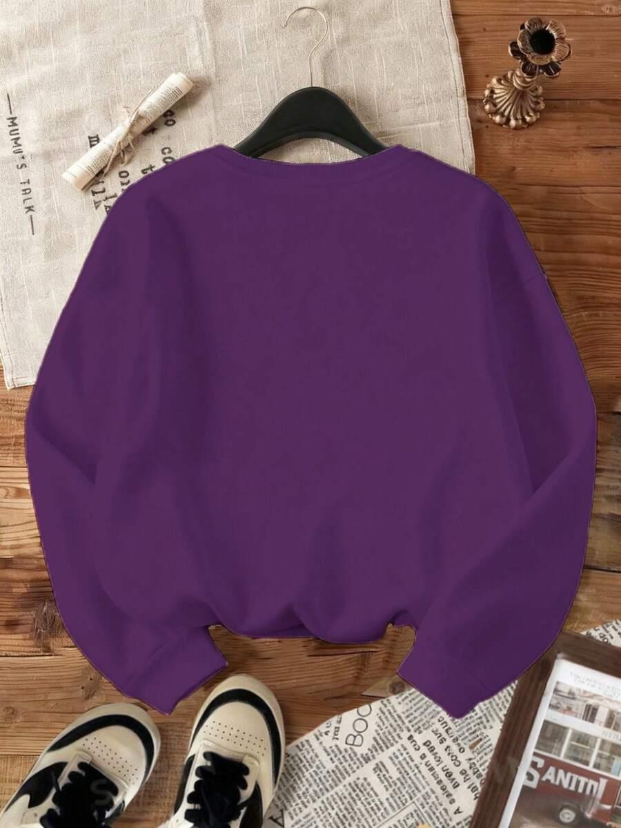 fioletowa bluza casual