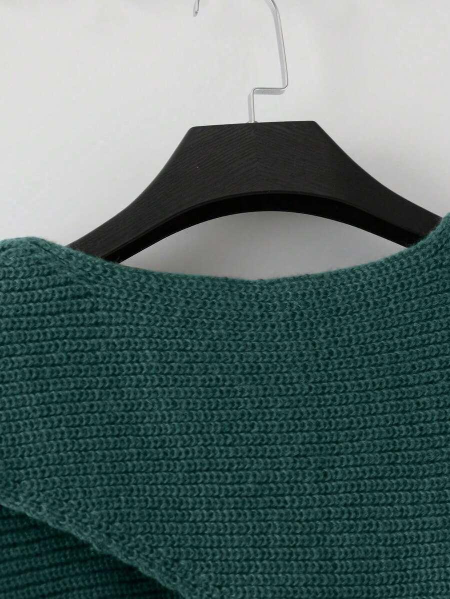 zielony komplet sweter spodnie