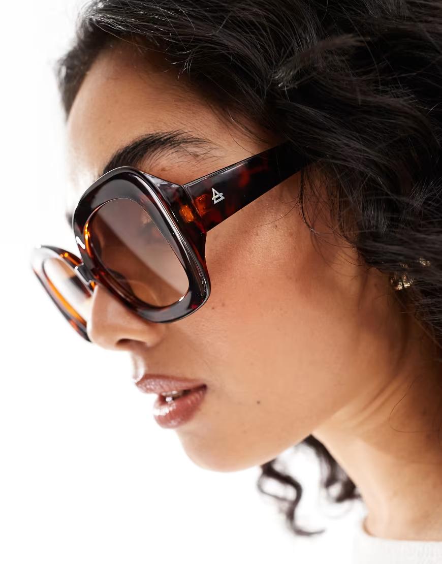 brązowe OKULARY PRZECIWSŁONECZNE ANIMAL PRINT