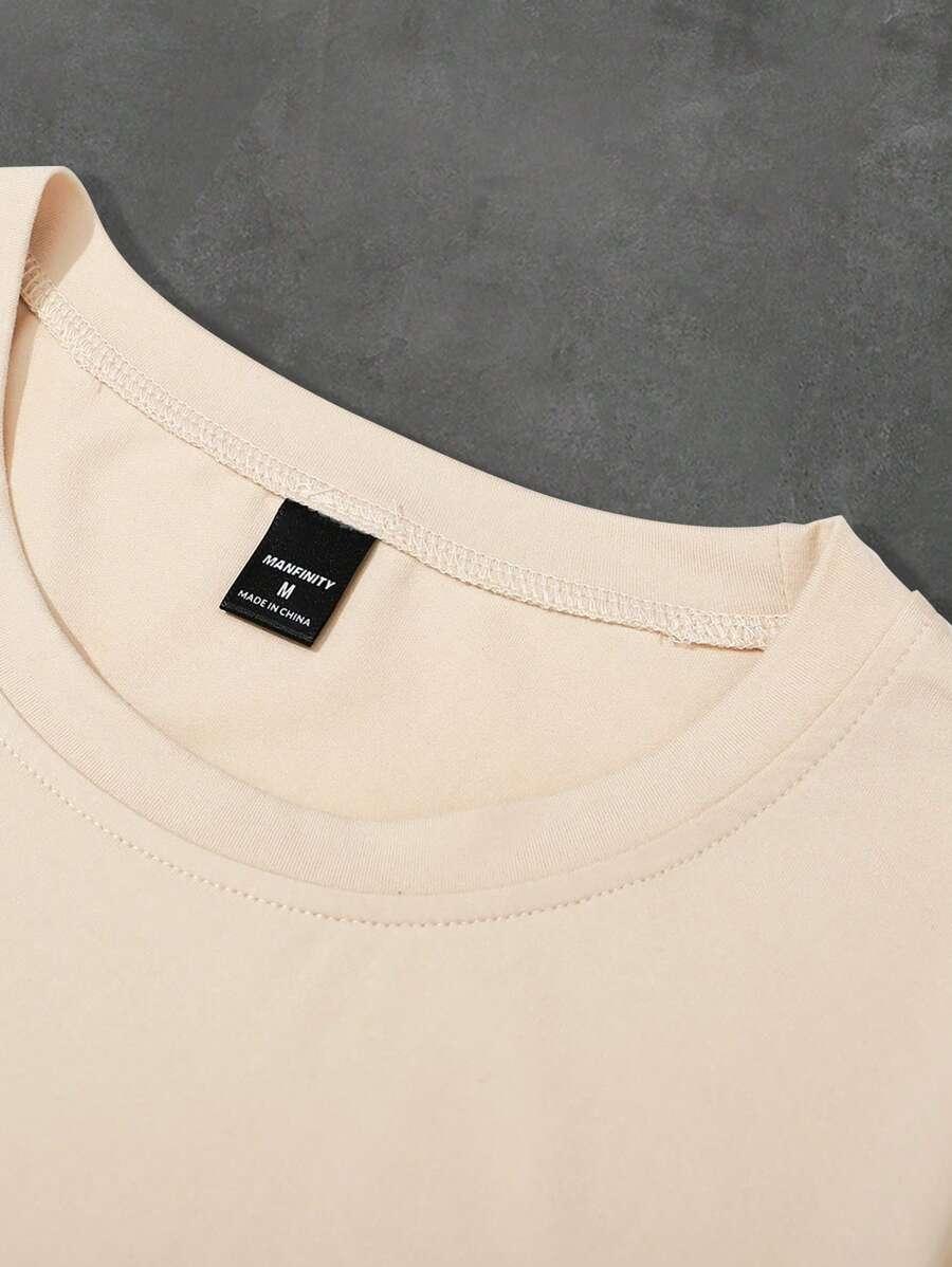BEŻOWY T-SHIRT PRINT