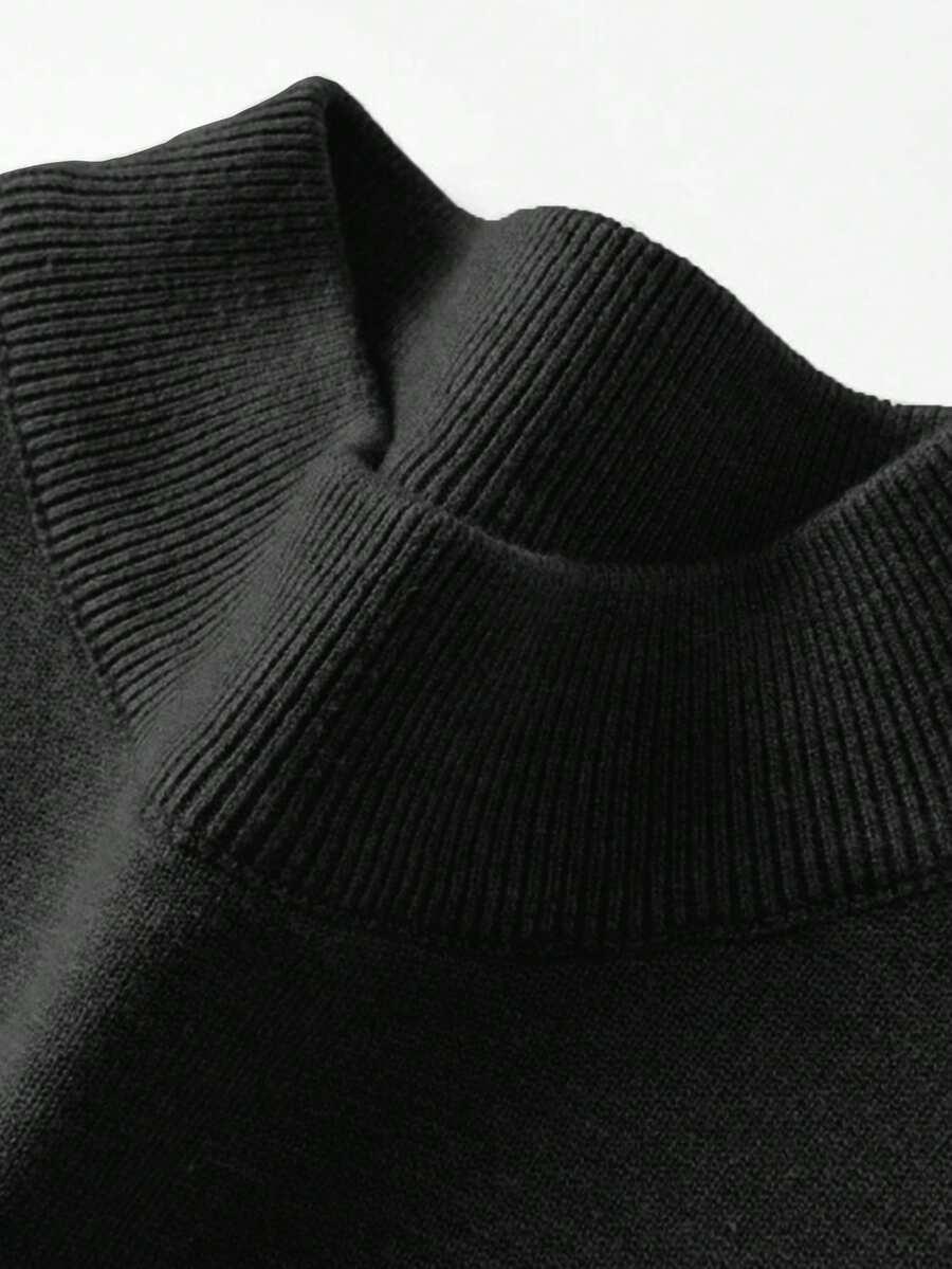 czarny sweter golf