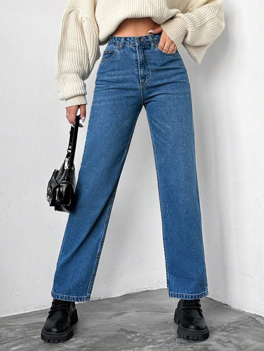 NIEBIESKIE SPODNIE JEANS
