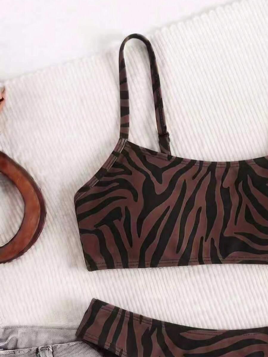 DWUCZĘŚCIOWY STRÓJ KĄPIELOWY ANIMAL PRINT