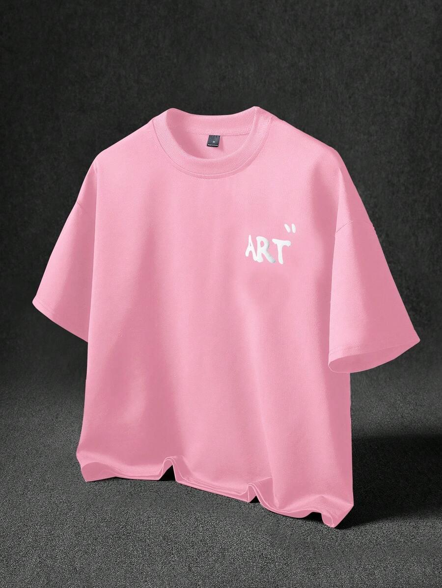 różowy t-shirt nadruk