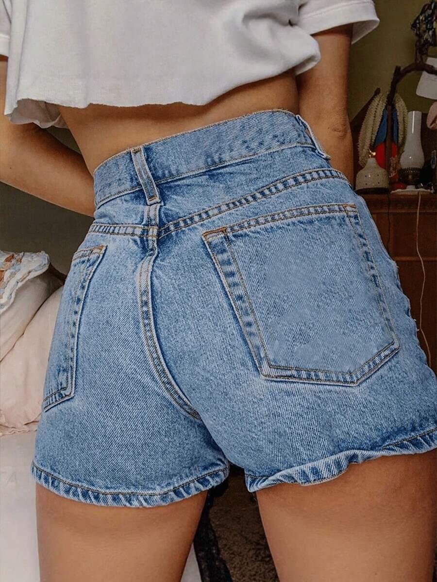 NIEBIESKIE SPODENKI JEANS