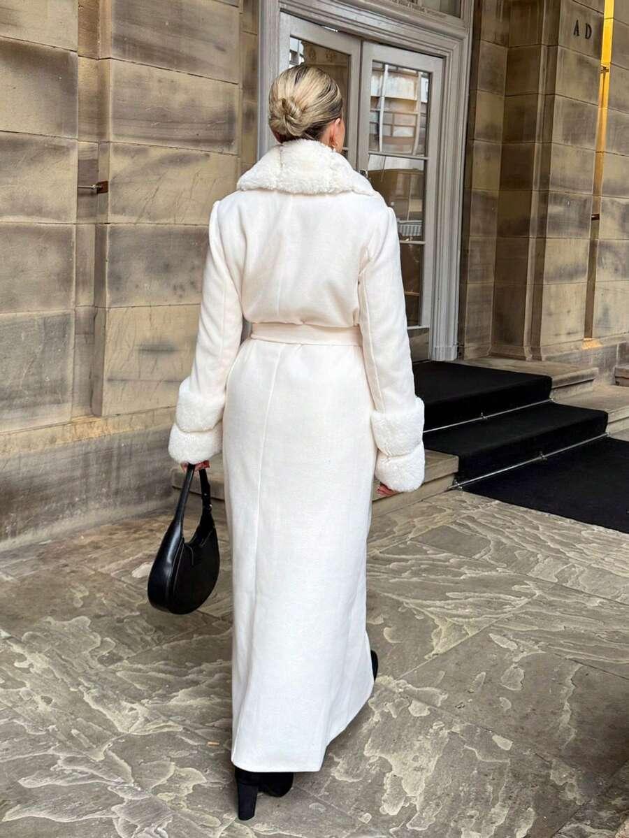 ELEGANCKI WEŁNIANY PŁASZCZ  KLASYCZNY