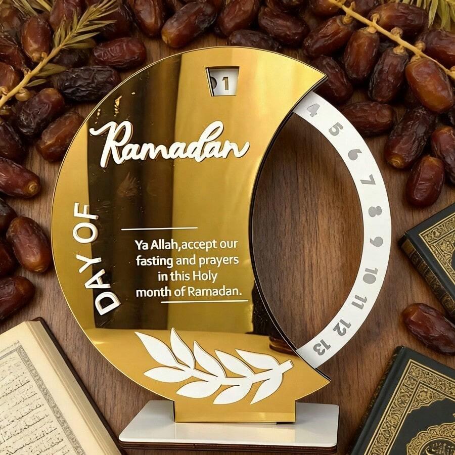 obrotowy drewniany kalendarz Ramadan
