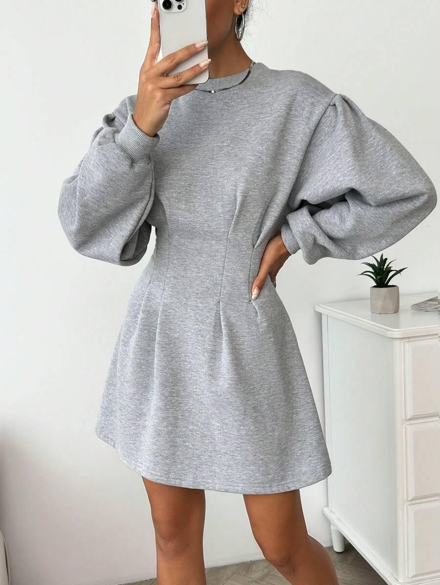 SZARA MINI SUKIENKA