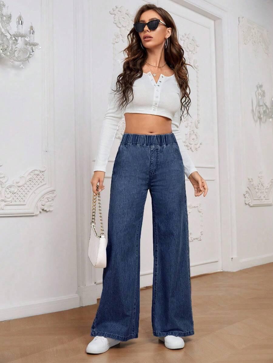 SPODNIE JEANS SZEROKIE NOGAWKI