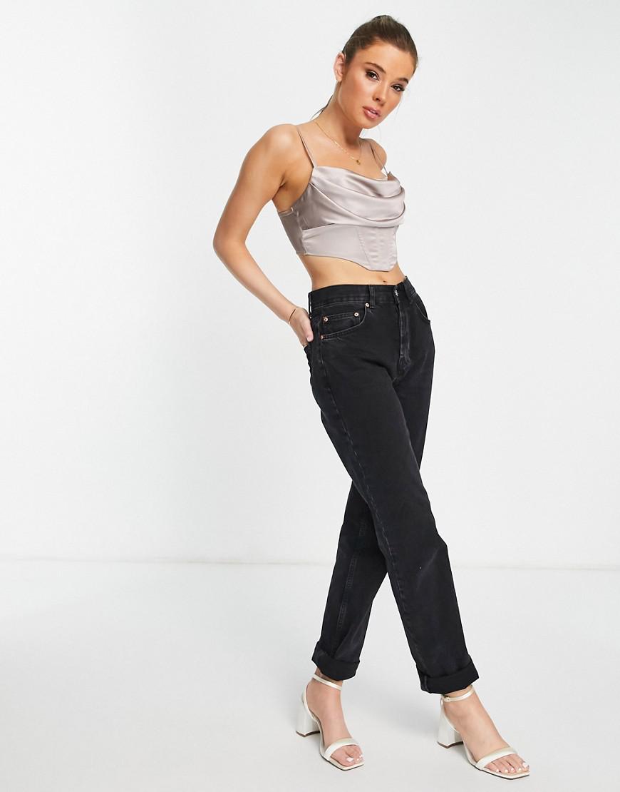 SATYNOWY CROP TOP