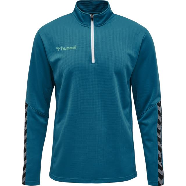 NIEBIESKA BLUZA SPORTOWA LOGO ZIP