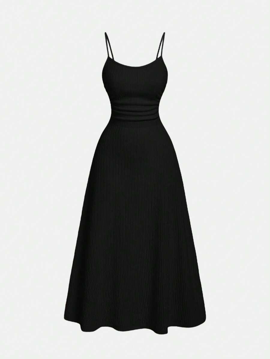 CZARNA SUKIENKA MAXI