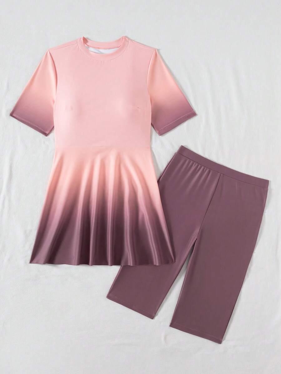 DWUCZĘŚCIOWY STRÓJ KĄPIELOWY PRINT OMBRE