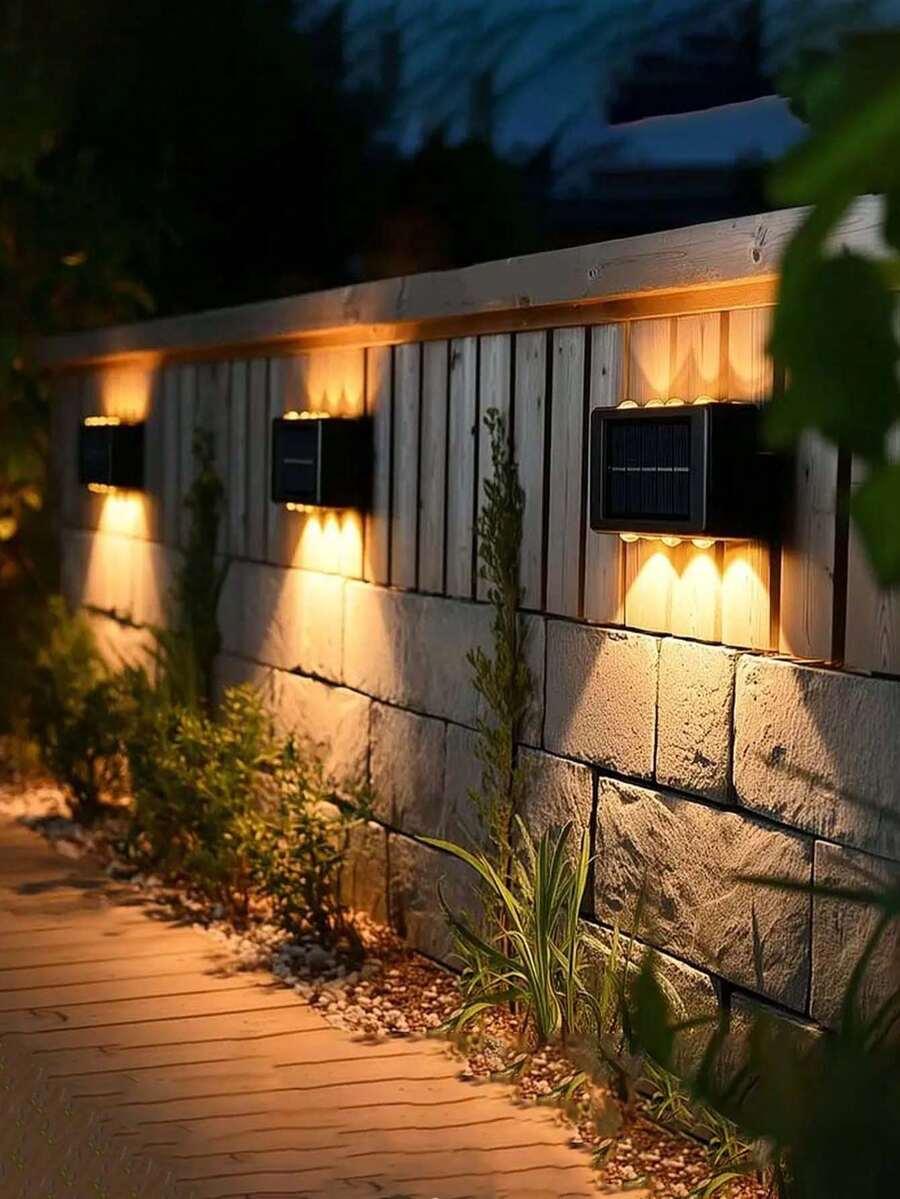 czarna solarna lampa zewnętrzna 1szt.