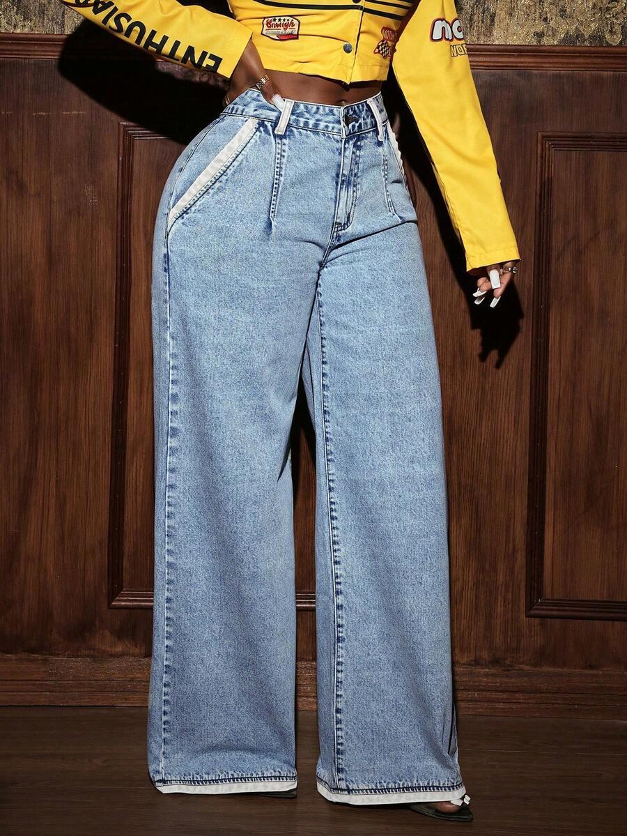 spodnie jeans prosta nogawka