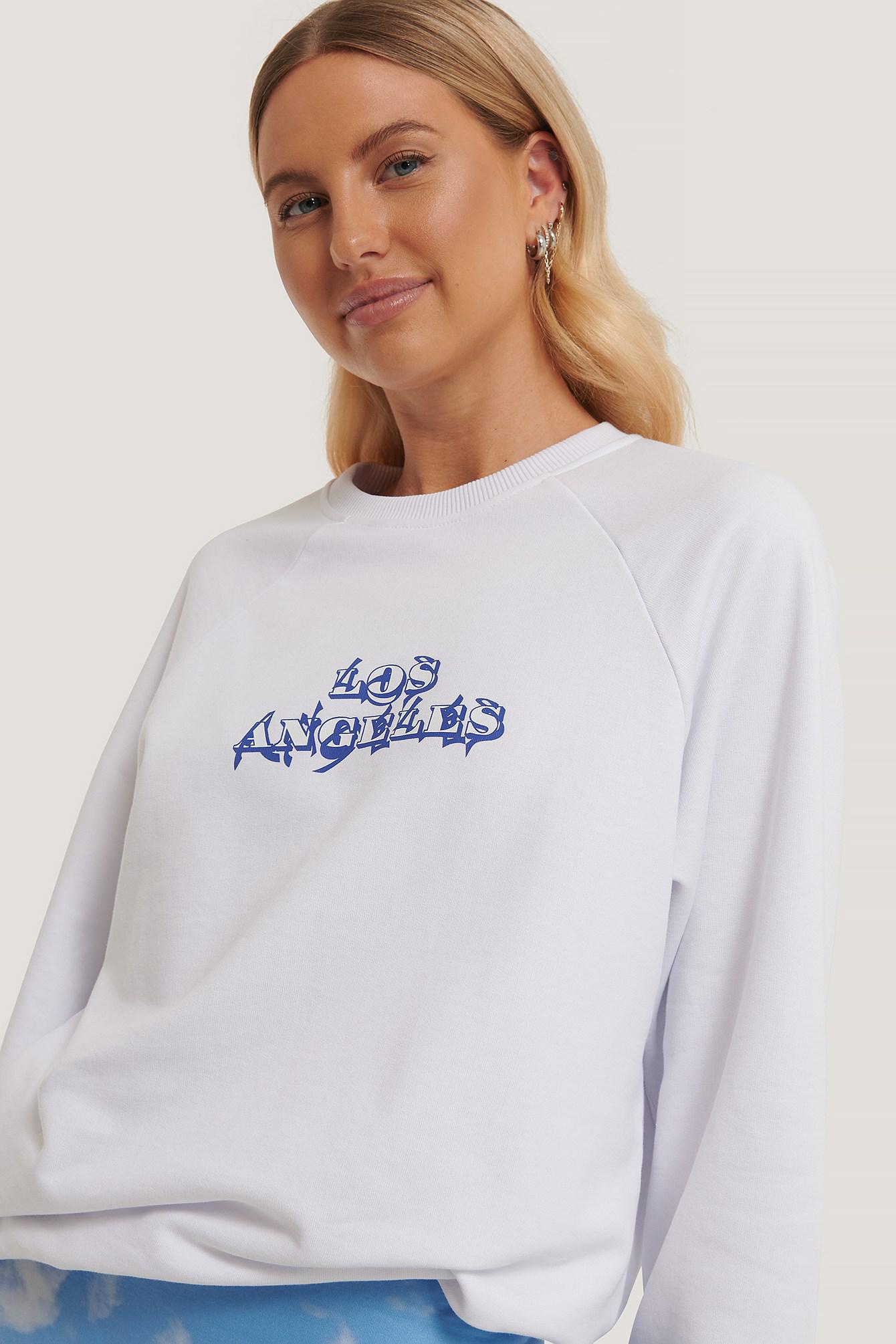 biała bluza napis los angeles