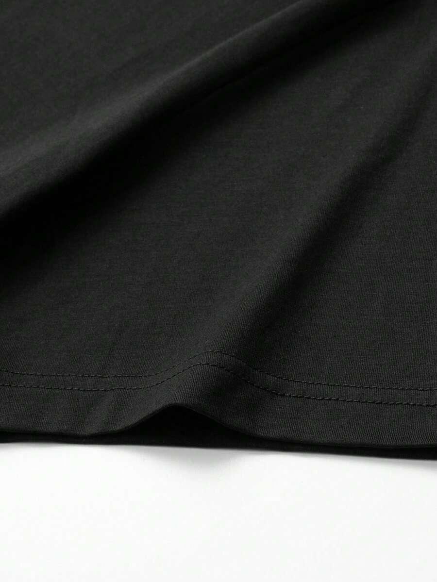 CZARNY T-SHIRT v-neck