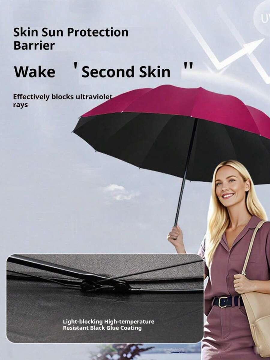 bordowy parasol przeciwdeszczowy