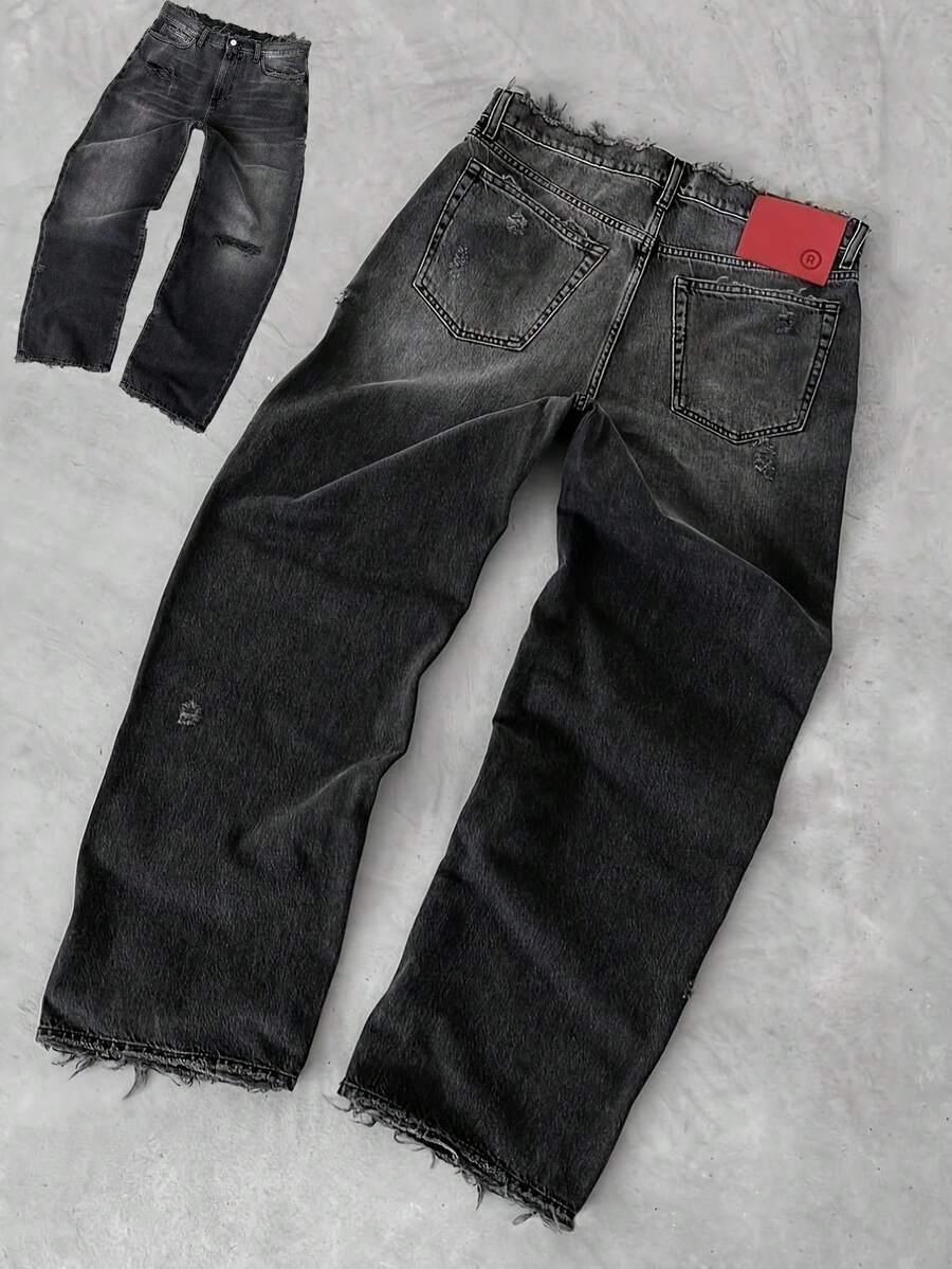 SPODNIE RIPPED JEANS