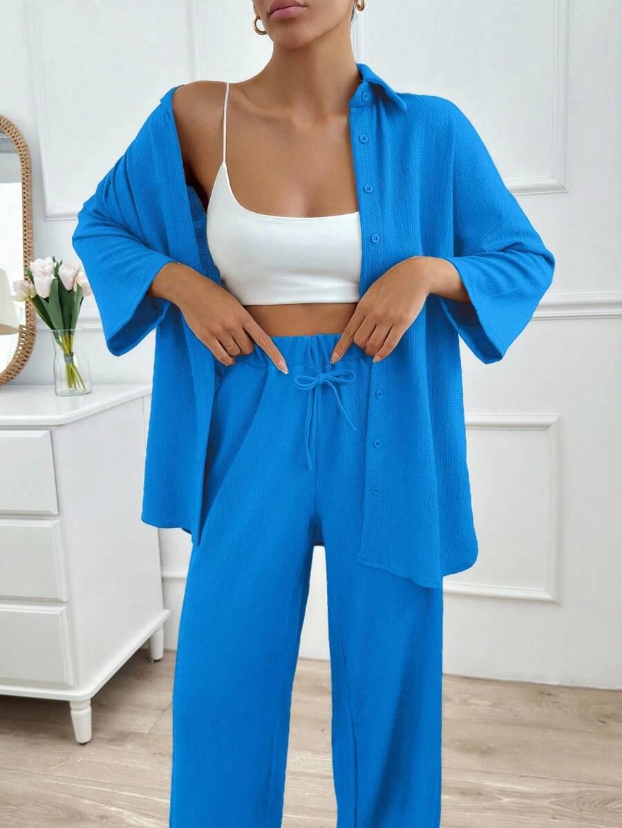 niebieskie spodnie casual