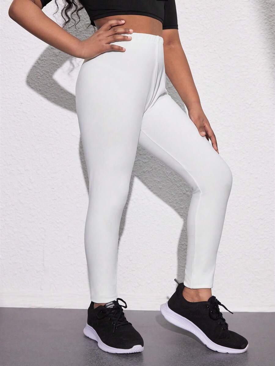 BIAŁE LEGGINSY WYSOKI STAN