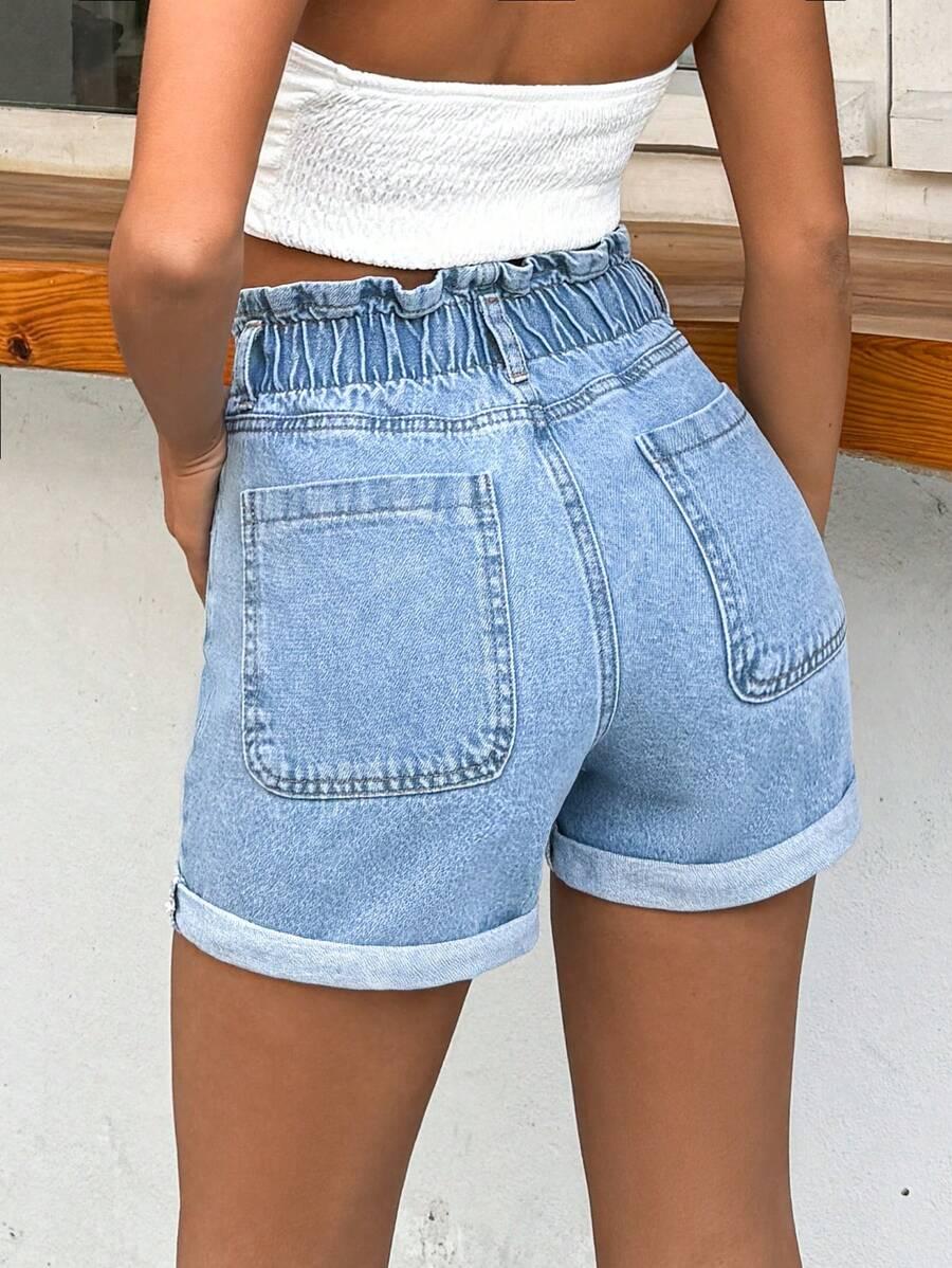 NIEBIESKIE SPODENKI JEANS