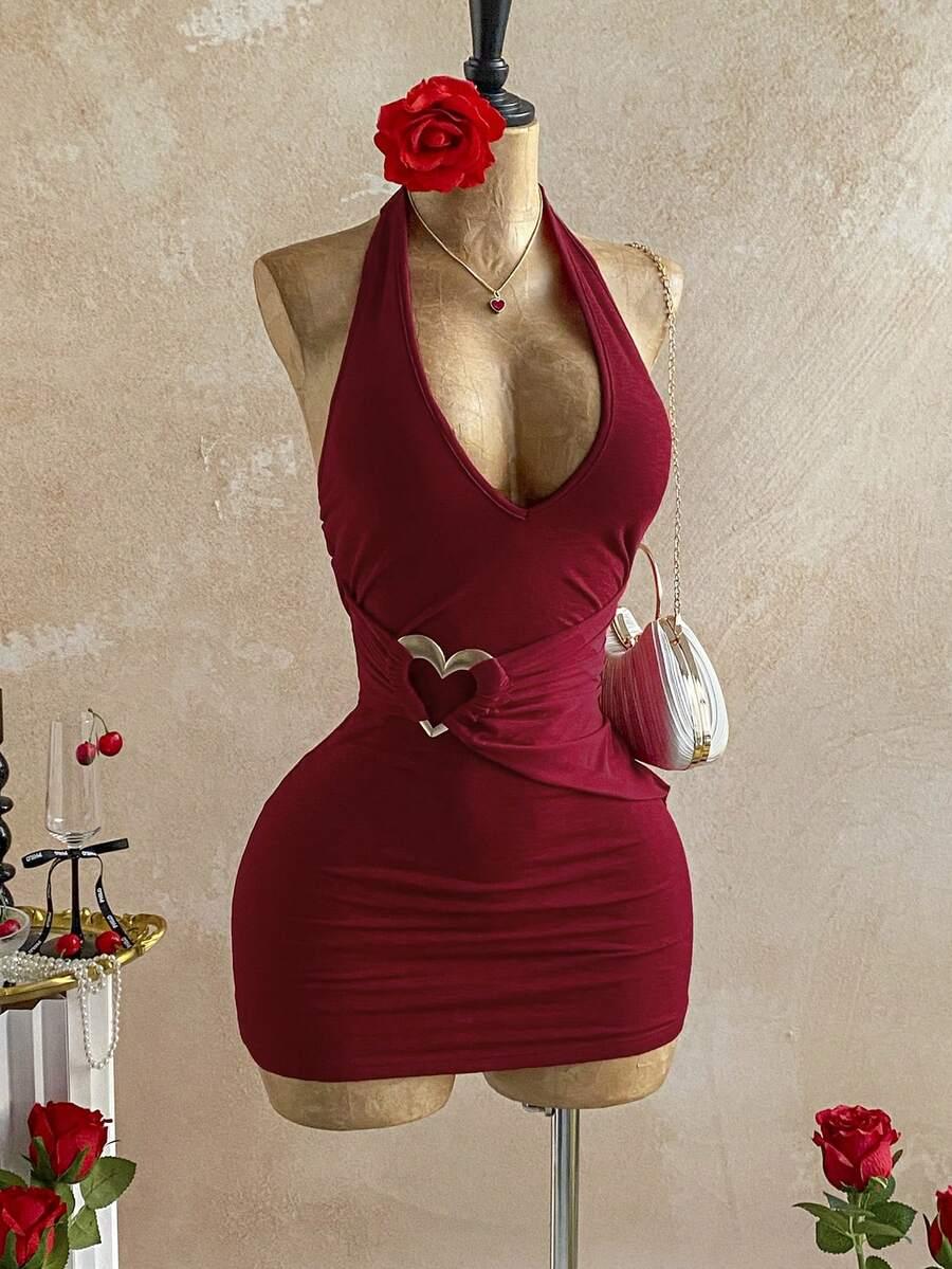 czerwona mini sukienka 