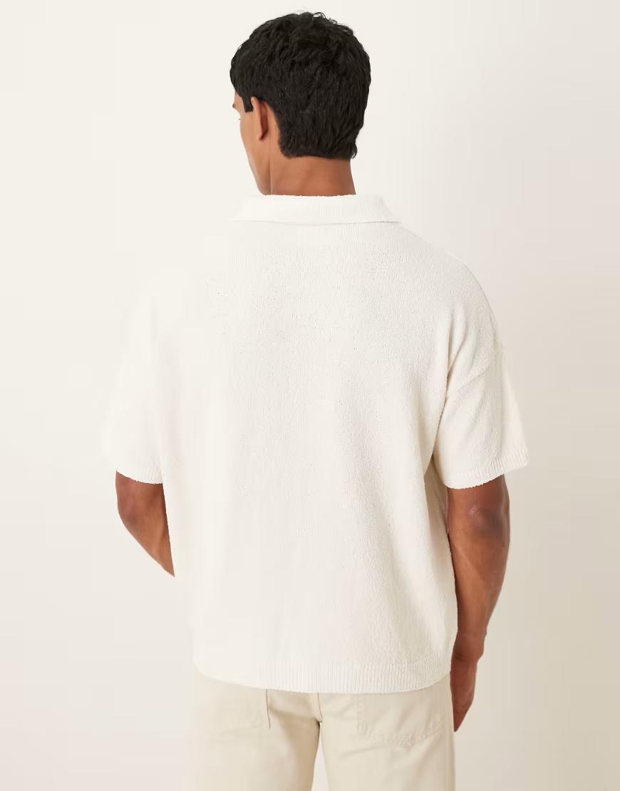 dzianinowa koszulka polo oversize