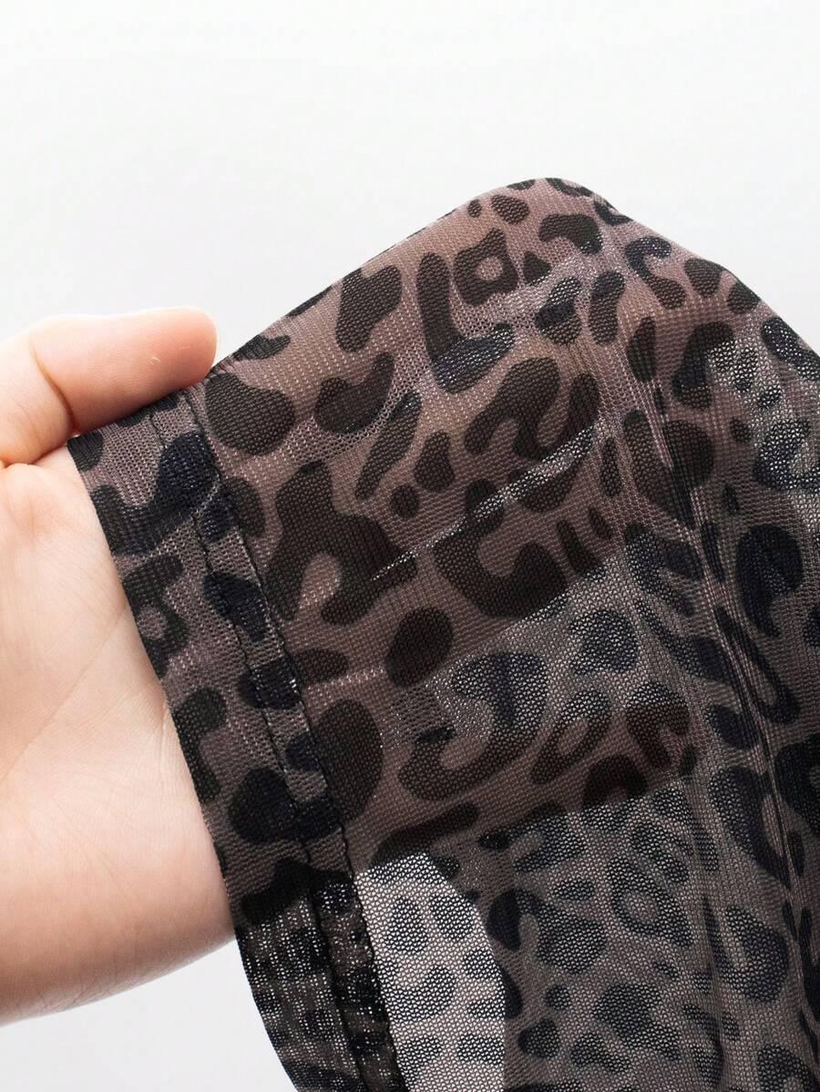 siateczkowy kombinezon animal print