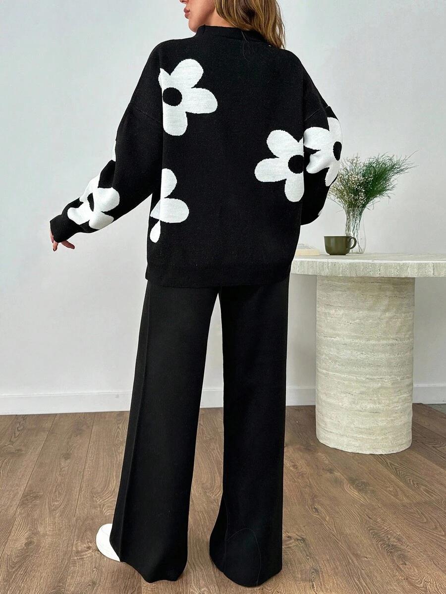 komplet sweter spodnie
