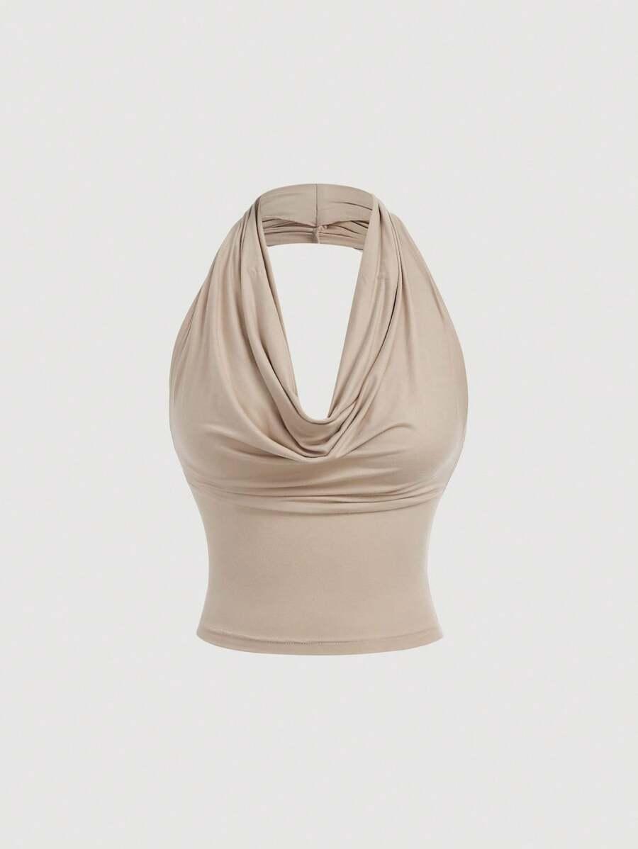 BEŻOWY TOP CASUAL