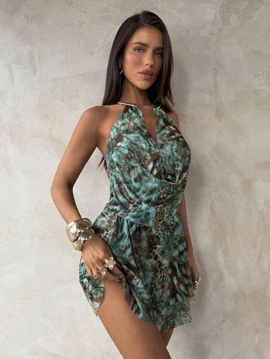 MINI SUKIENKA ANIMAL PRINT