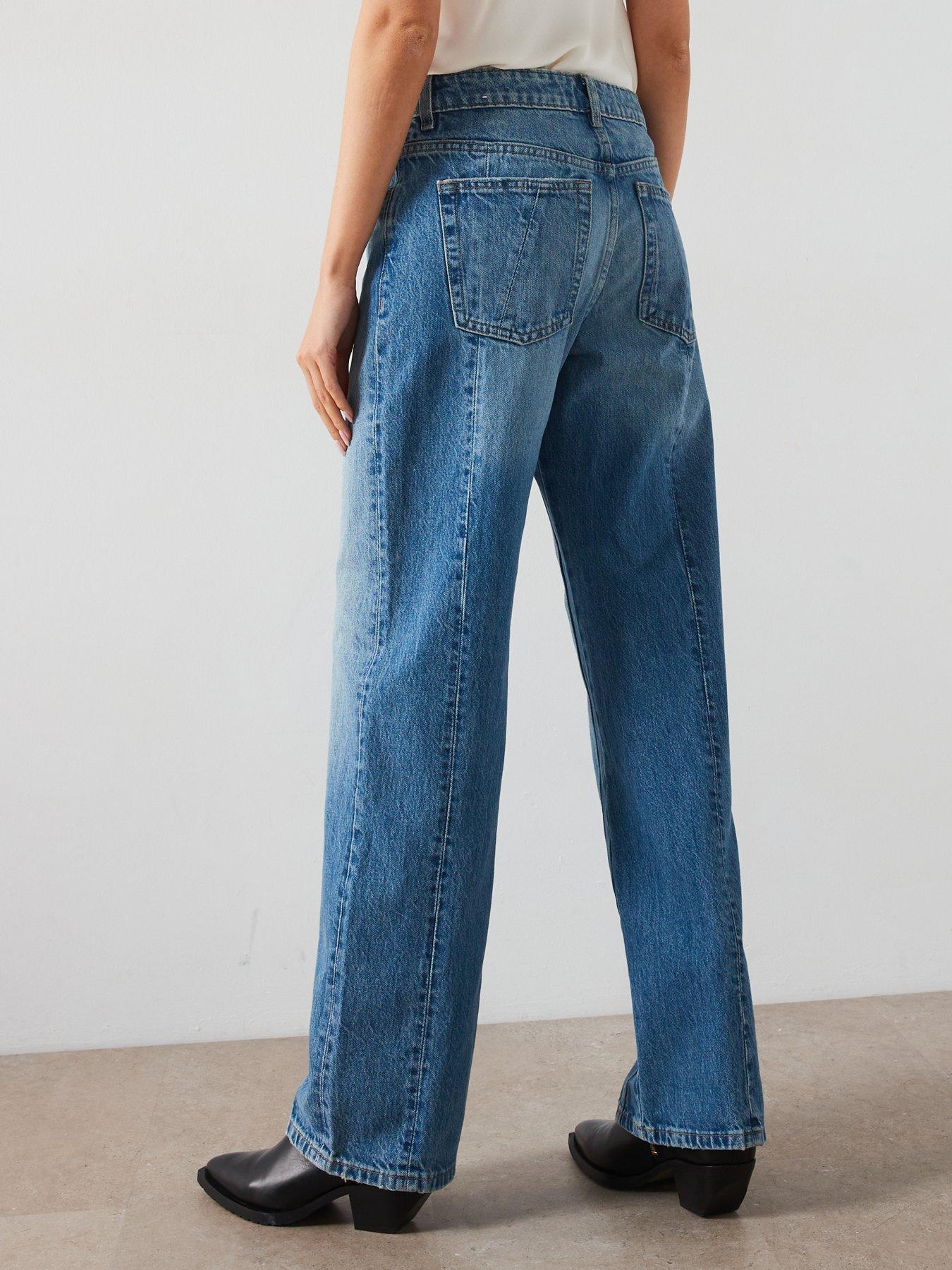 MANGO JEANSY PROSTE Z DETALAMI SZWÓW
