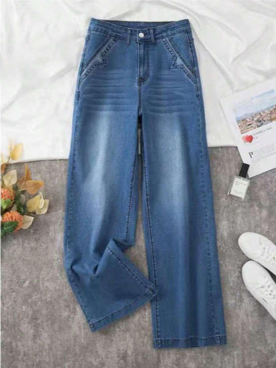 NIEBIESKIE SPODNIE JEANS 